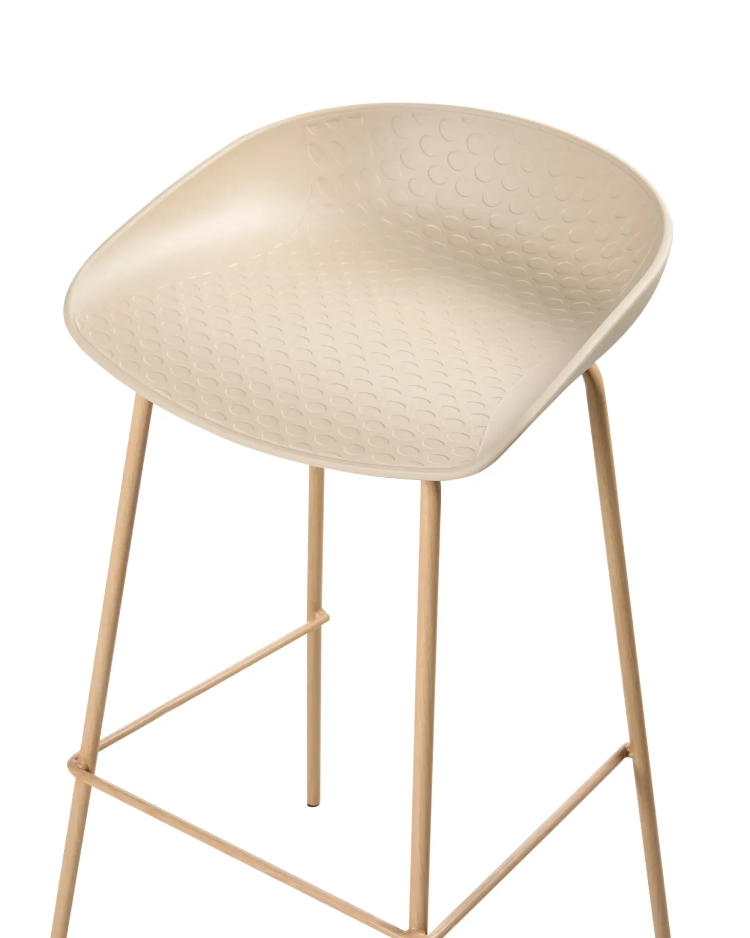 Sæt med 4 barstole VENLO Beige