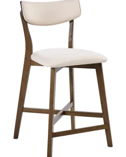 Sæt med 2 barstole YUMA Træ Råhvid/brun