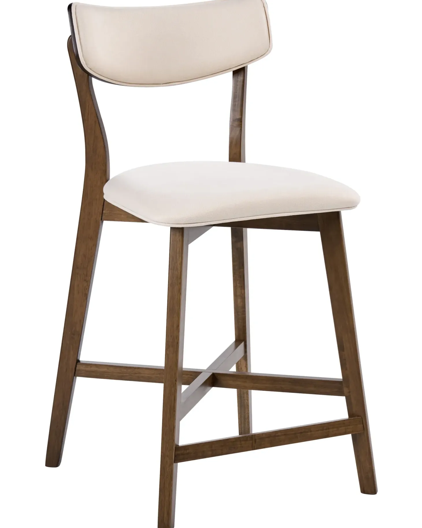 Sæt med 2 barstole YUMA Træ Råhvid/brun