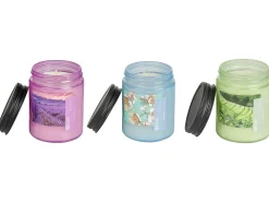 Sæt med 3 duftlys FRUITY BLOOM Soja voks Fresh notes Blomster noter
