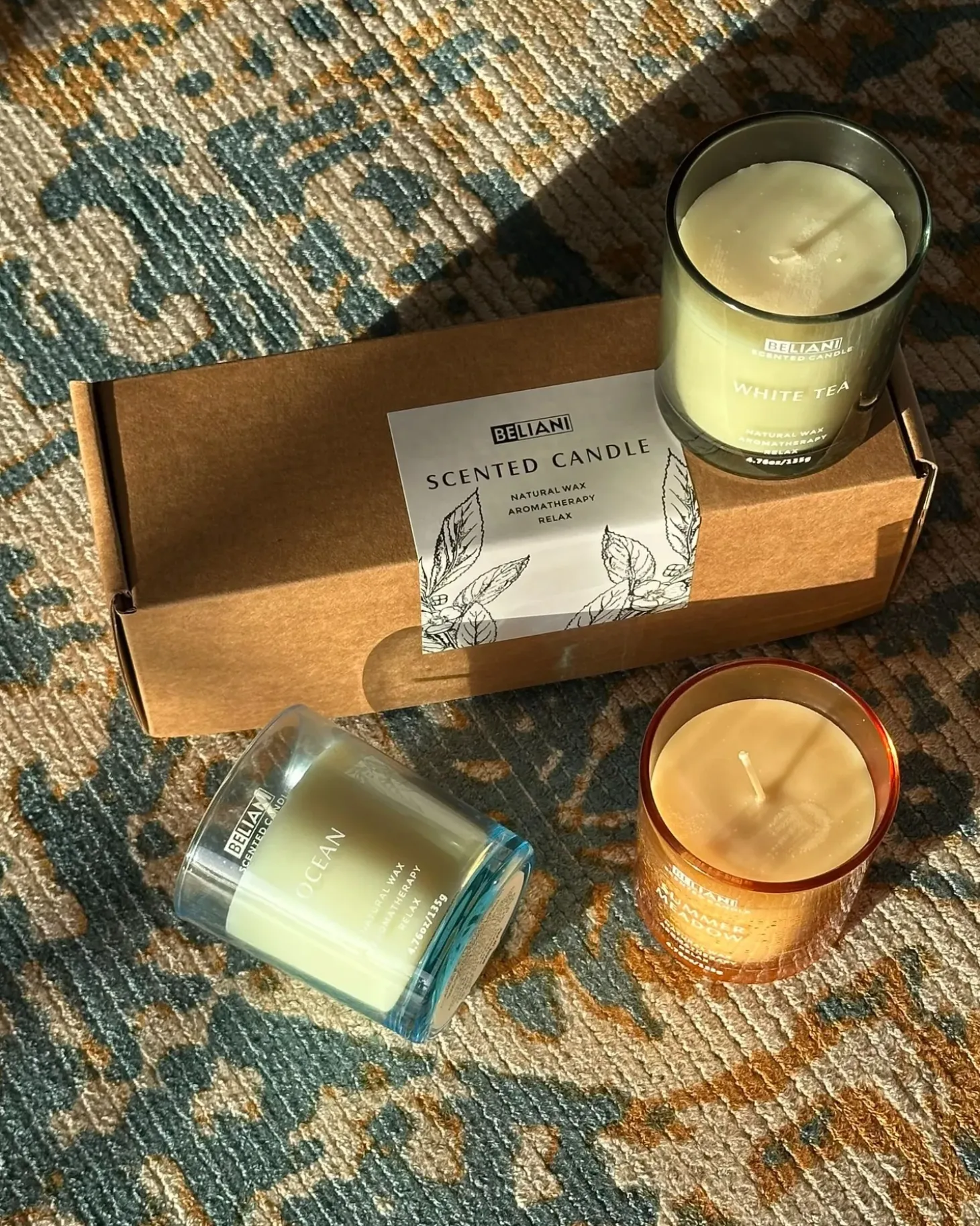 Sæt med 3 duftlys SHEER JOY Soja voks Fresh notes