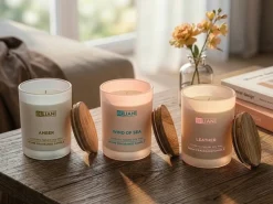 Sæt med 3 duftlys SIMPLICITY Soja voks Orientalske noter Fresh notes