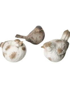 Sæt med 3 havefigurer ANGHIARI Fugl Beige