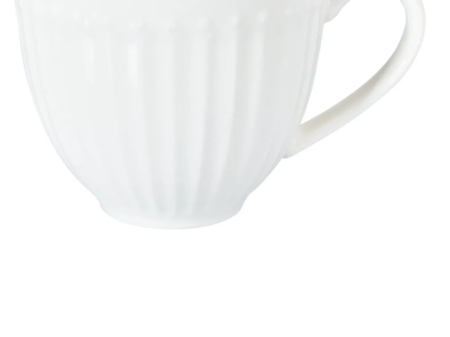 Sæt med 4 kopper med underkopper COWSLIP Porcelæn Hvid