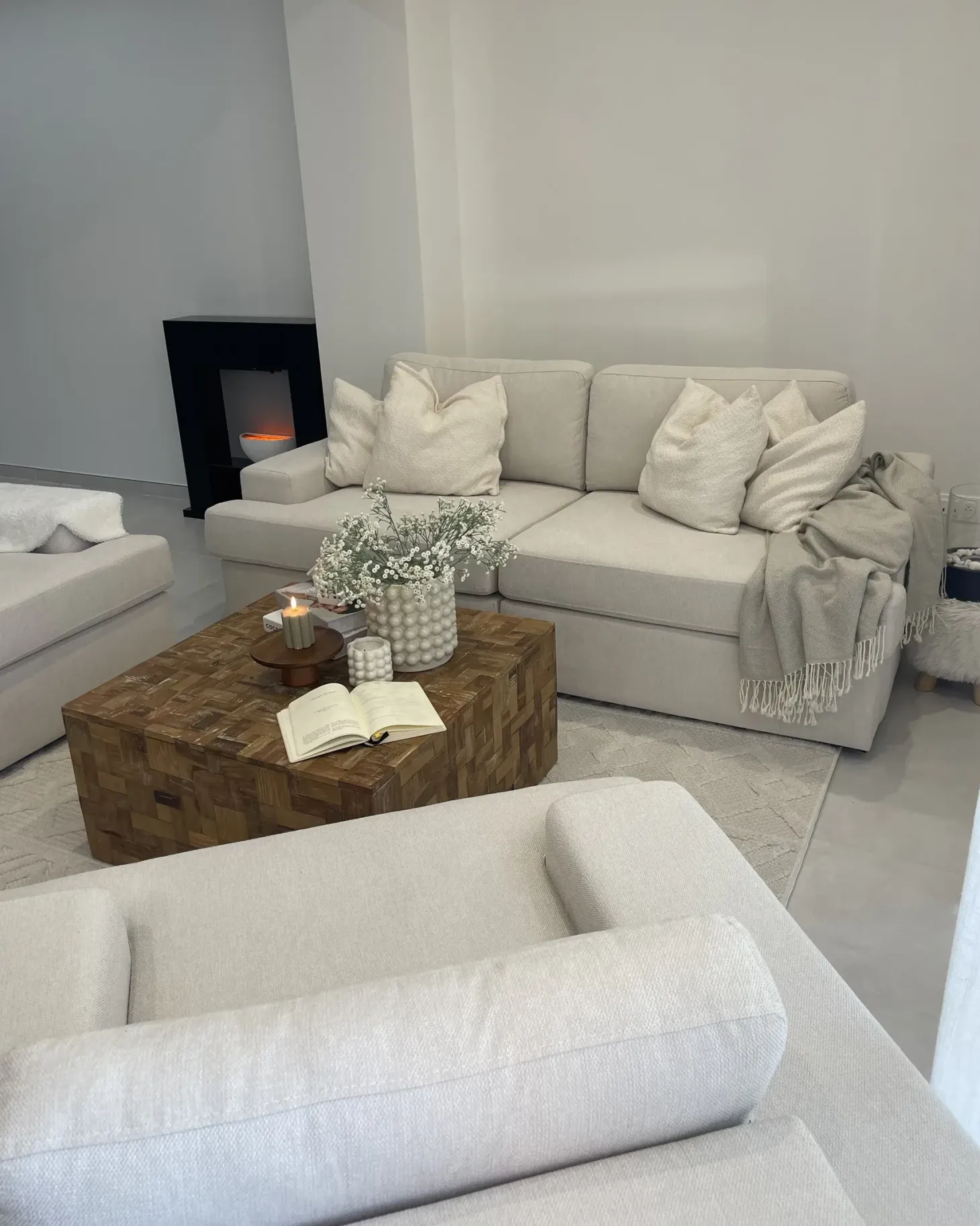 Sæt med 2 lænestole ALLA Lys Beige