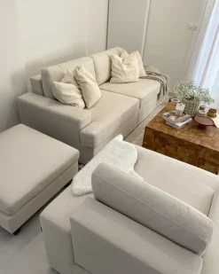 Sæt med 2 lænestole ALLA Lys Beige