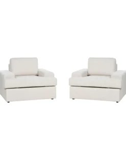 Sæt med 2 lænestole ALLA Lys Beige