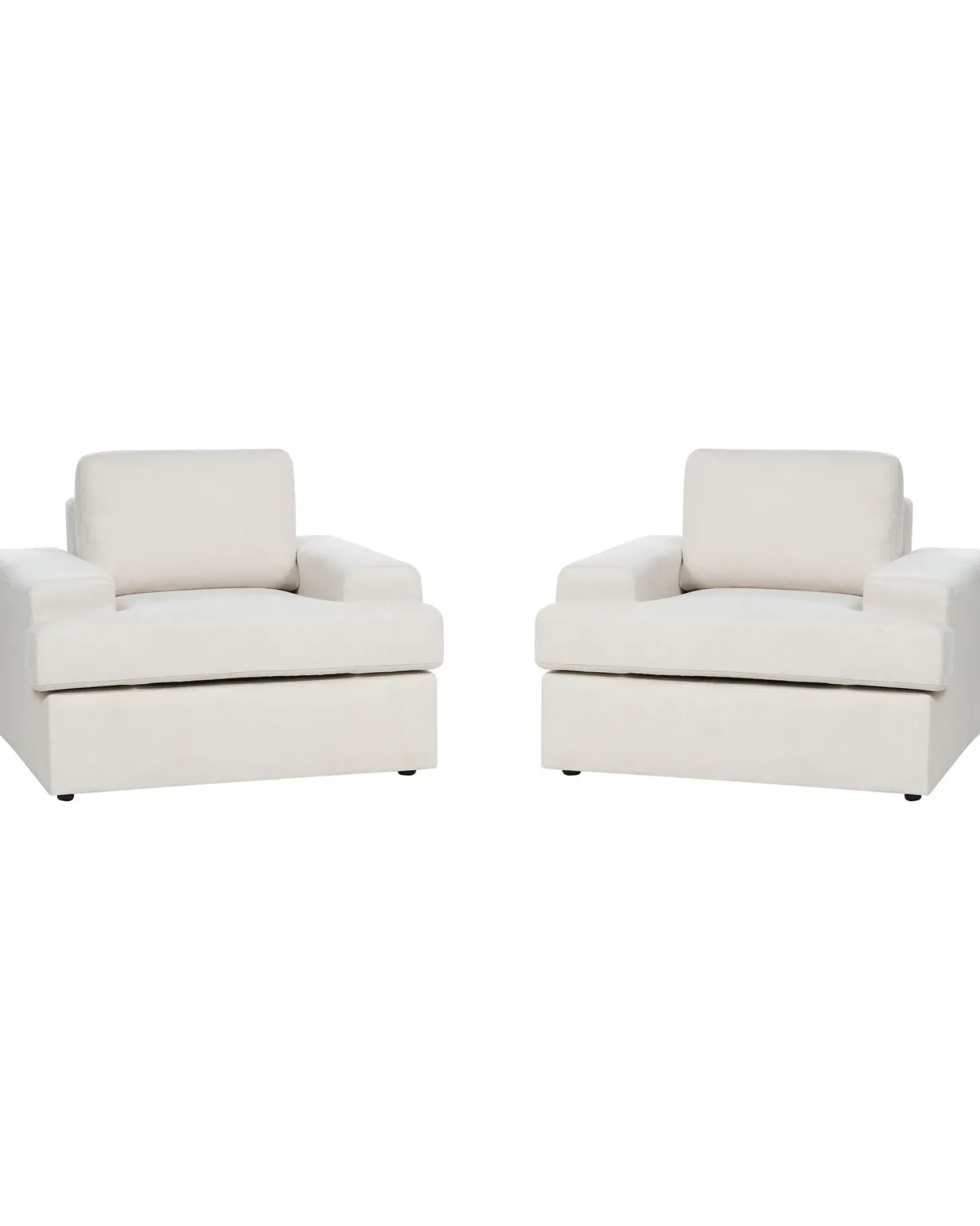 Sæt med 2 lænestole ALLA Lys Beige