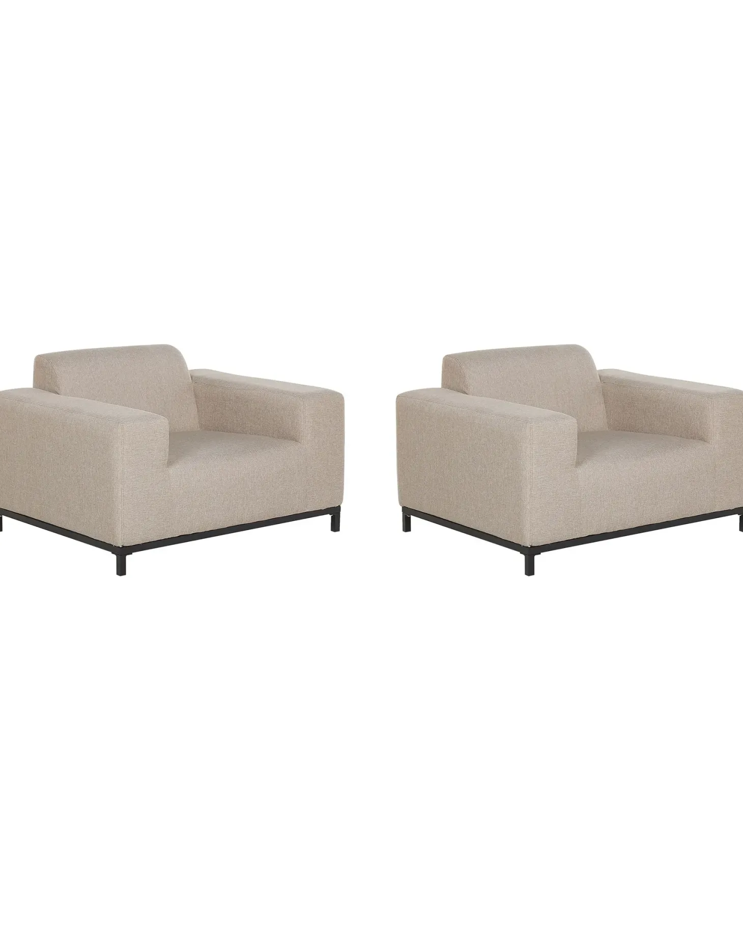Sæt med 2 lænestole ROVIGO Beige