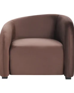 Sæt med 2 lænestole VELTADA Velour Mørkebrun