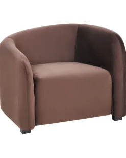 Sæt med 2 lænestole VELTADA Velour Mørkebrun