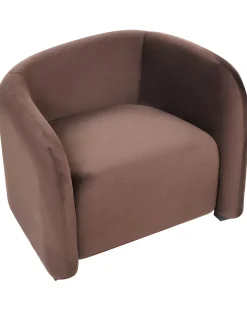 Sæt med 2 lænestole VELTADA Velour Mørkebrun