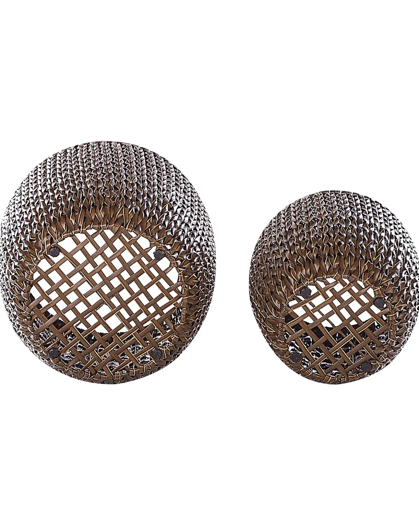 Sæt med 2 plantekrukker BERBERIS 34/45 cm Mørkebrun PE-rattan