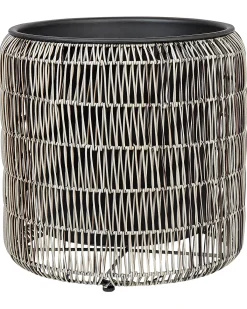 Sæt med 2 plantekrukker BRODIEA 26/45 cm Lysebrun PE-rattan