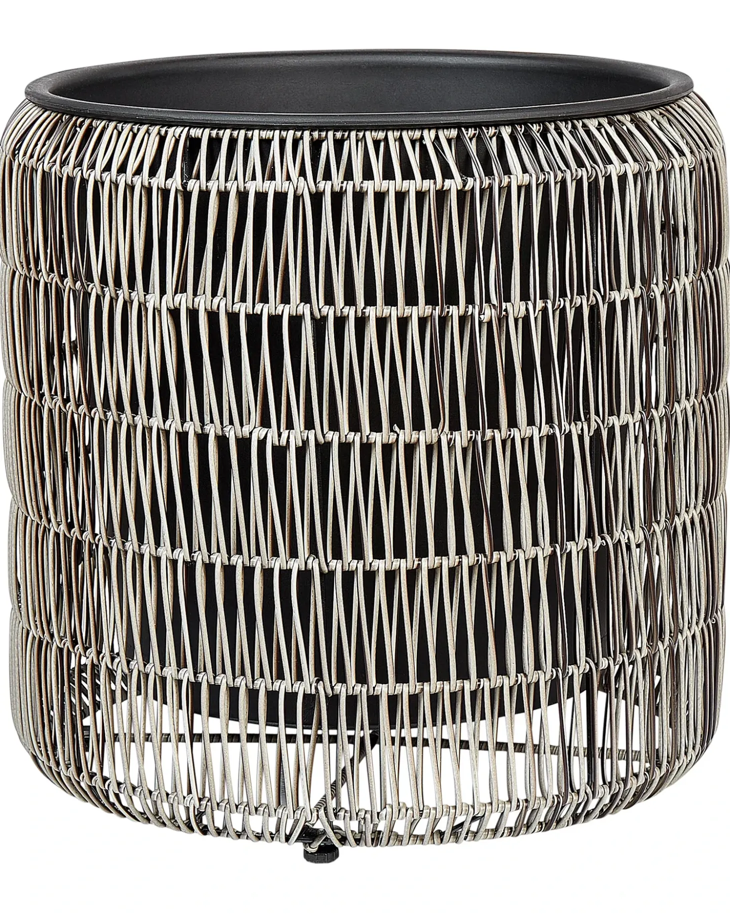 Sæt med 2 plantekrukker BRODIEA 26/45 cm Lysebrun PE-rattan