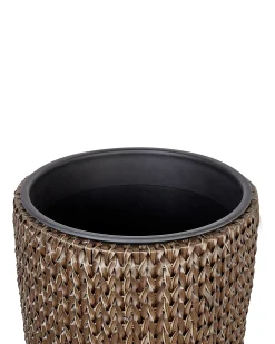 Sæt med 2 plantekrukker CEDRUS 37/45 cm Brun PE-rattan