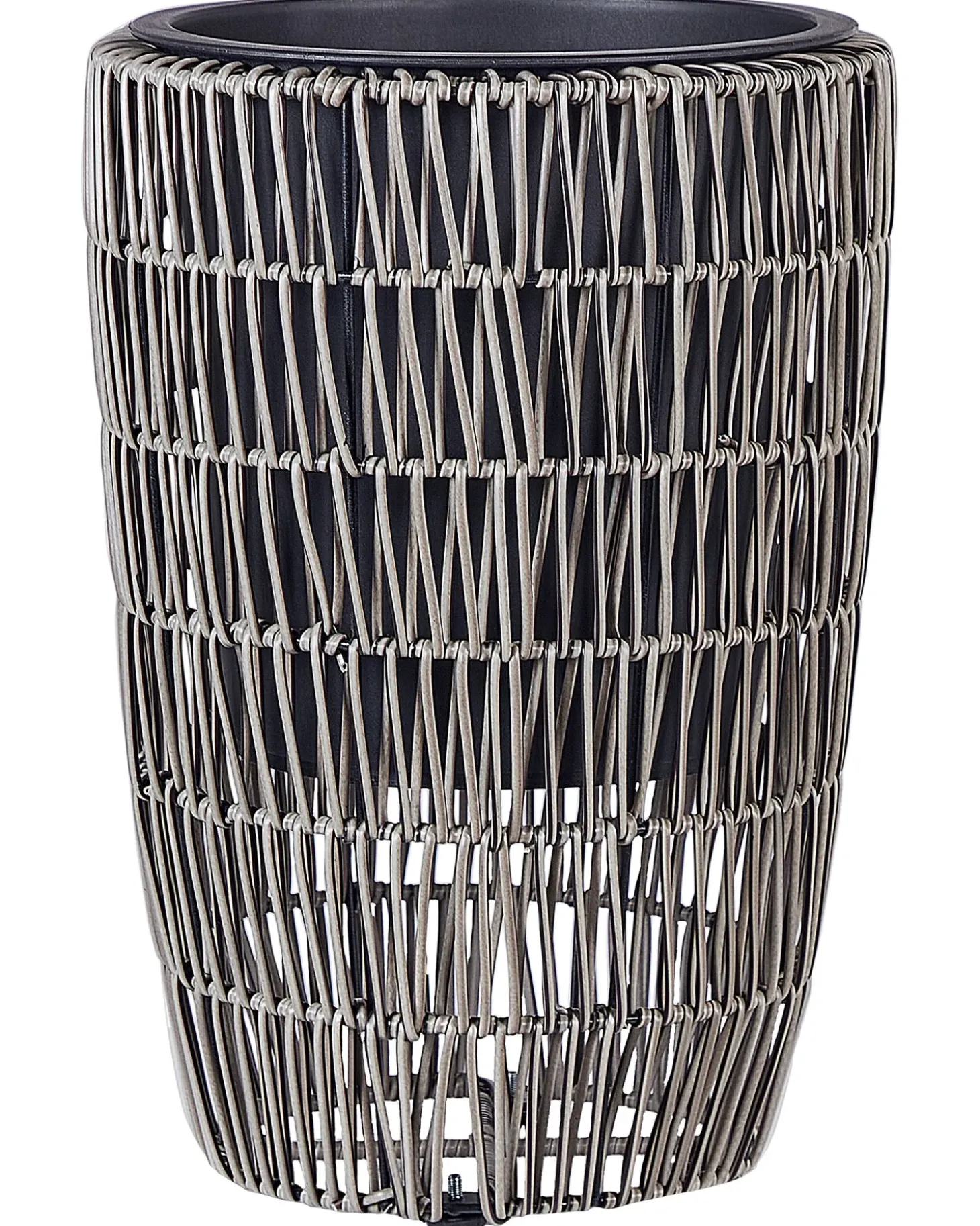 Sæt med 2 plantekrukker CHELONE PE-rattan 26/34 cm Brun