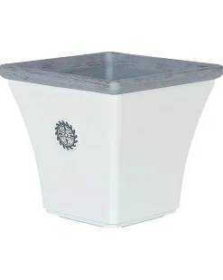 Sæt med 2 plantekrukker ELATEIA 32 cm Hvid
