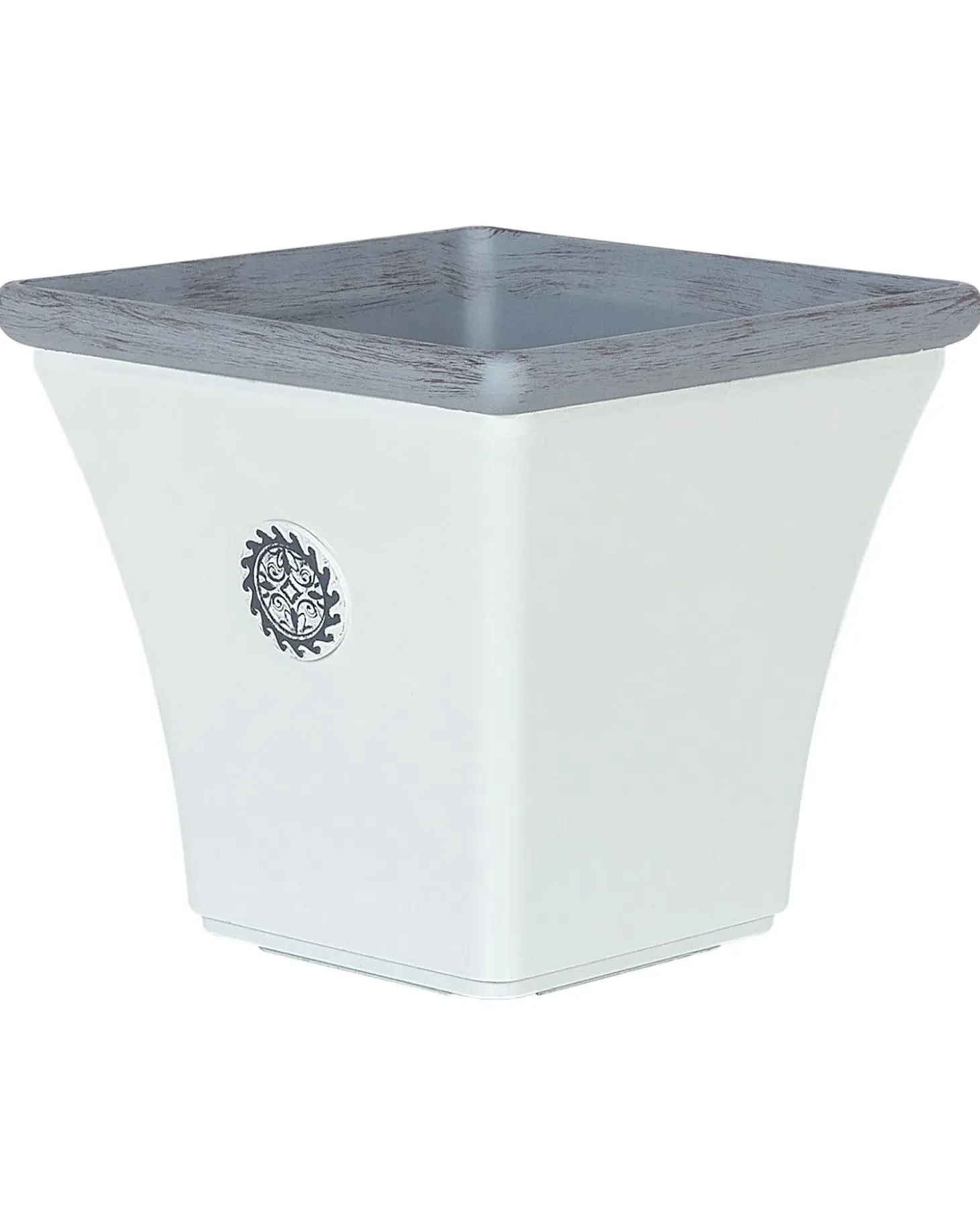 Sæt med 2 plantekrukker ELATEIA 32 cm Hvid