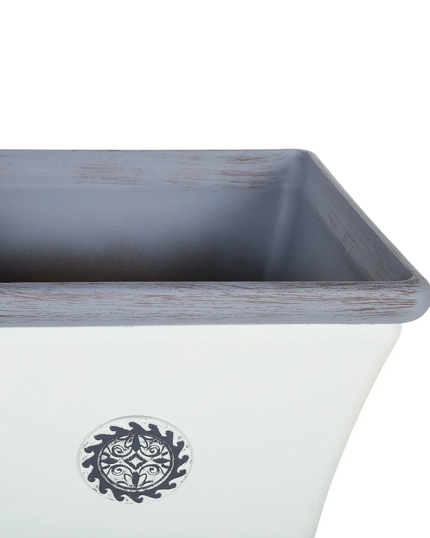 Sæt med 2 plantekrukker ELATEIA 32 cm Hvid