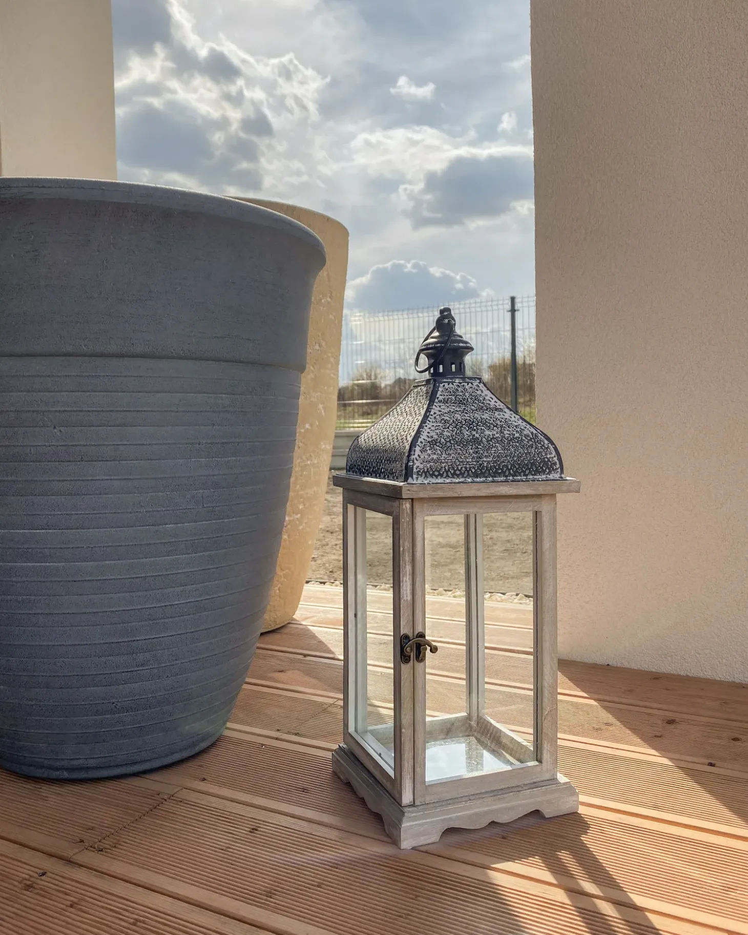 Sæt med 2 plantekrukker KATALIMA 50 cm Grå