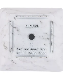 Sæt med 2 plantekrukker MIRO 35 cm Hvid marmor