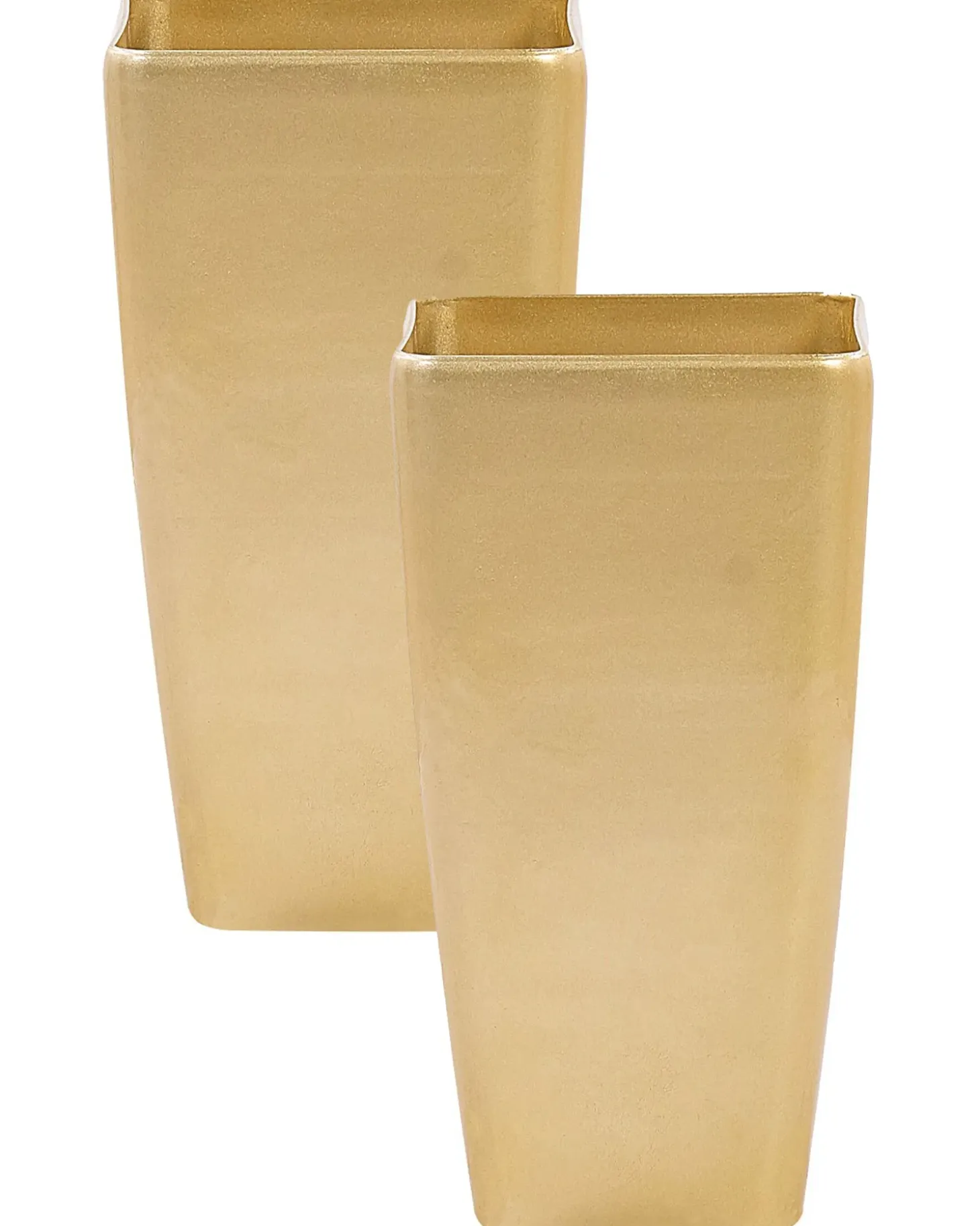 Sæt med 2 plantekrukker MODI 30 cm Guld