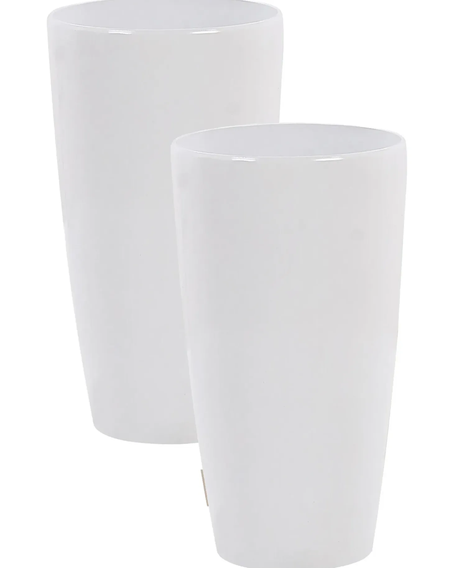 Sæt med 2 plantekrukker TSERIA 32 cm Hvid