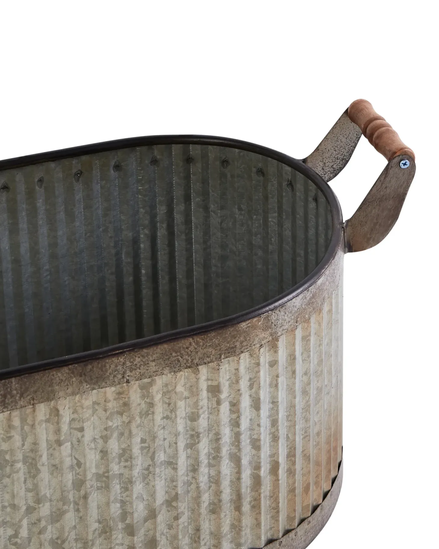 Sæt med 2 plantekrukker TULIPE 31/41 cm Grå Metal