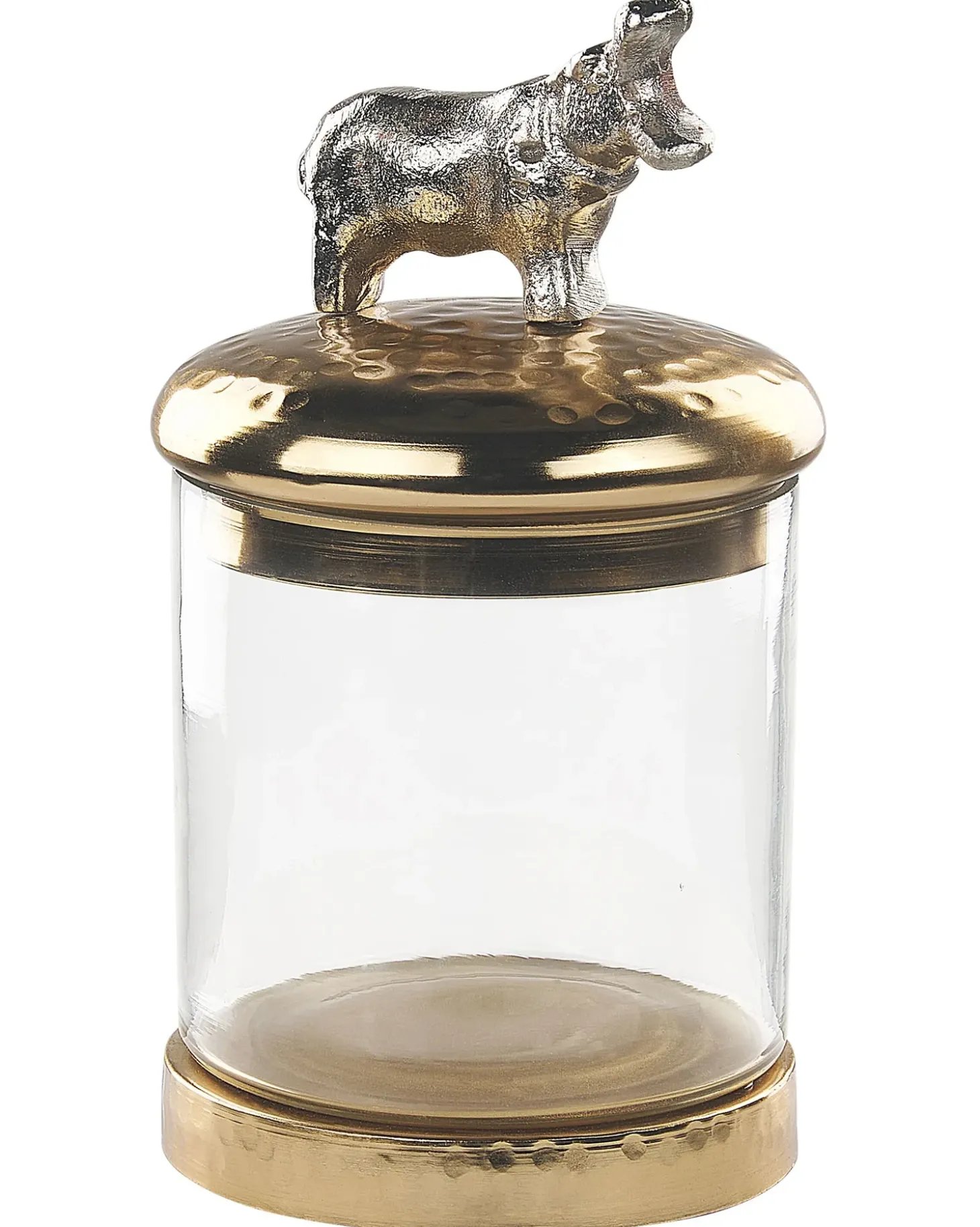 Sæt med 2 pynteæsker LAKI Glas Guld