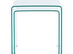 Sæt med 2 sideborde KENDALL Hærdet glas Transparent