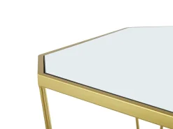 Sæt med 2 sideborde SIERRA Glas Guld