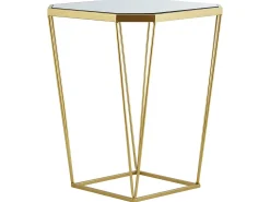 Sæt med 2 sideborde SIERRA Glas Guld