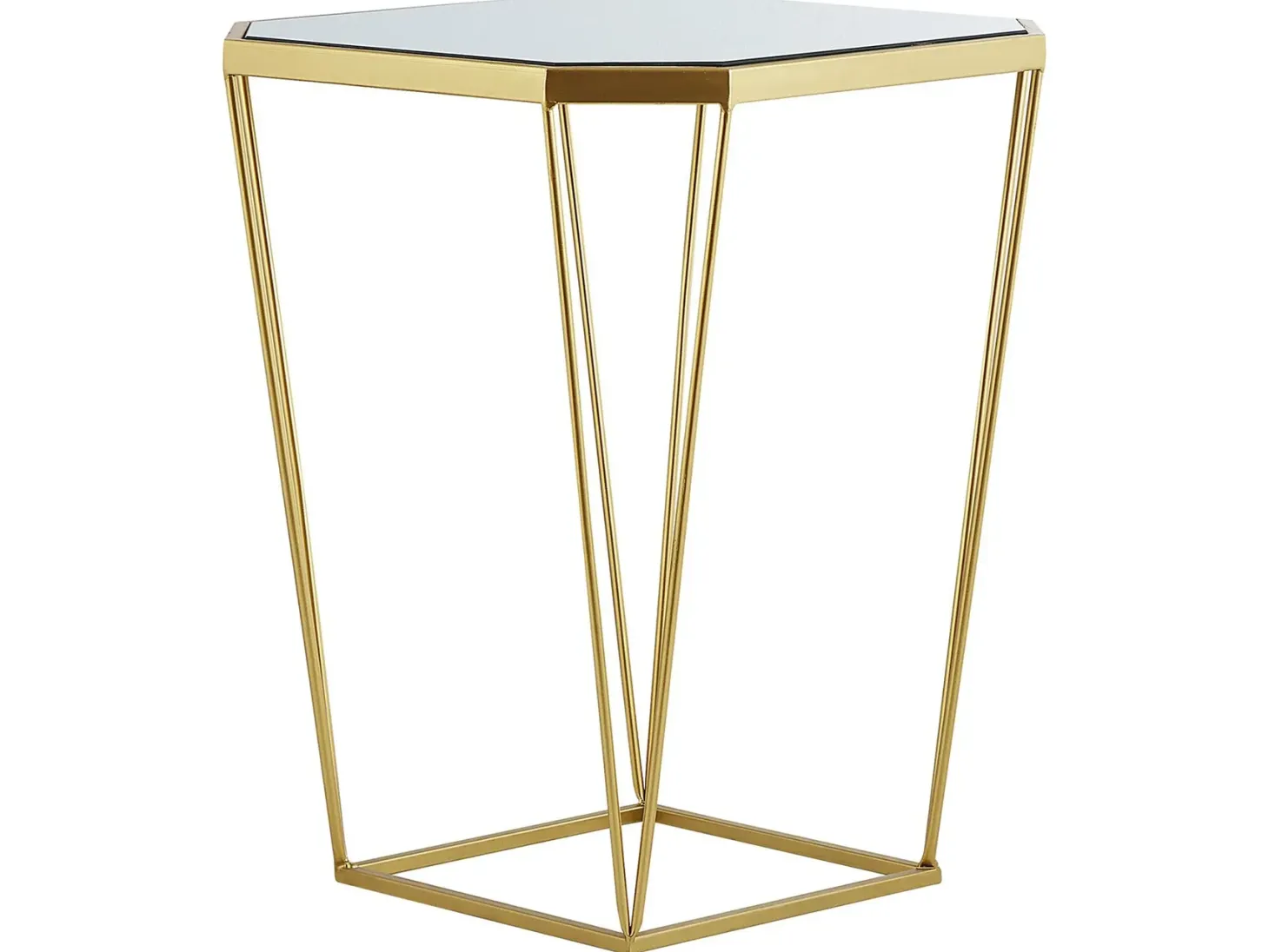 Sæt med 2 sideborde SIERRA Glas Guld