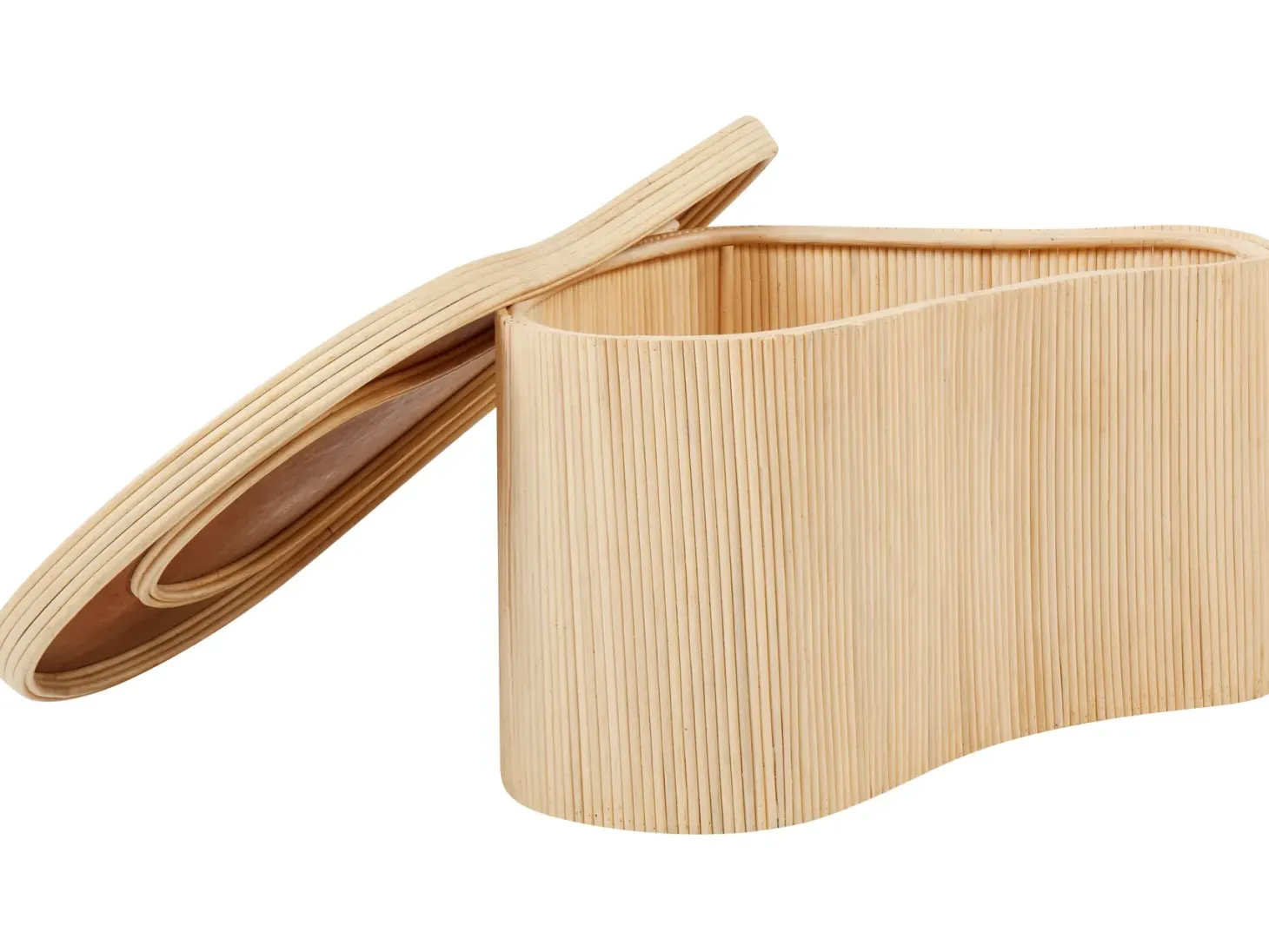 Sæt med 2 sofaborde SALANTI Rattan Naturlig med opbevaring