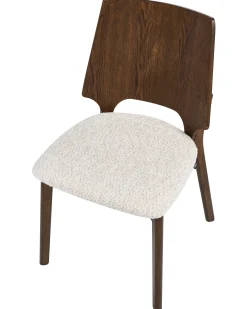Sæt med 2 spisebordsstole ABEE Brun/lys beige