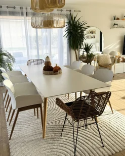 Sæt med 2 spisebordsstole ABILENE Hvid