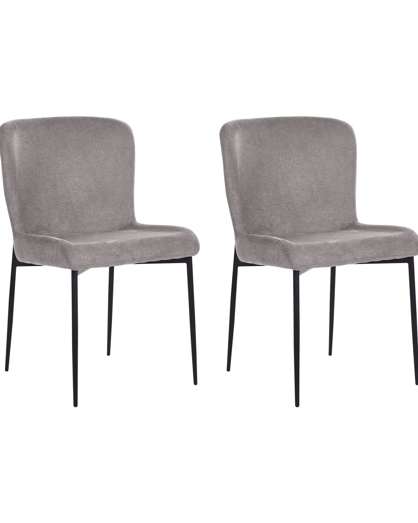 Sæt med 2 spisebordsstole ADA Mørkegrå