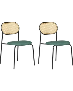 Sæt med 2 spisebordsstole ADAVER Metal Sort