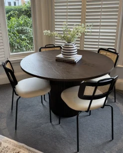Sæt med 2 spisebordsstole ADELANTO Metal Lys Beige