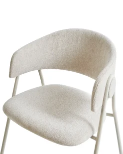 Sæt med 2 spisebordsstole ALANSON Chenille Lys Beige