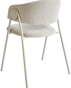Sæt med 2 spisebordsstole ALANSON Chenille Lys Beige