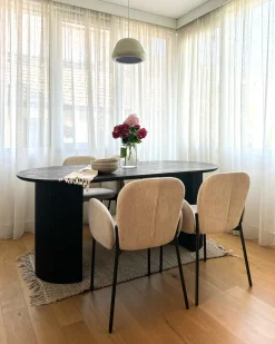Sæt med 2 spisebordsstole ALBEE Beige