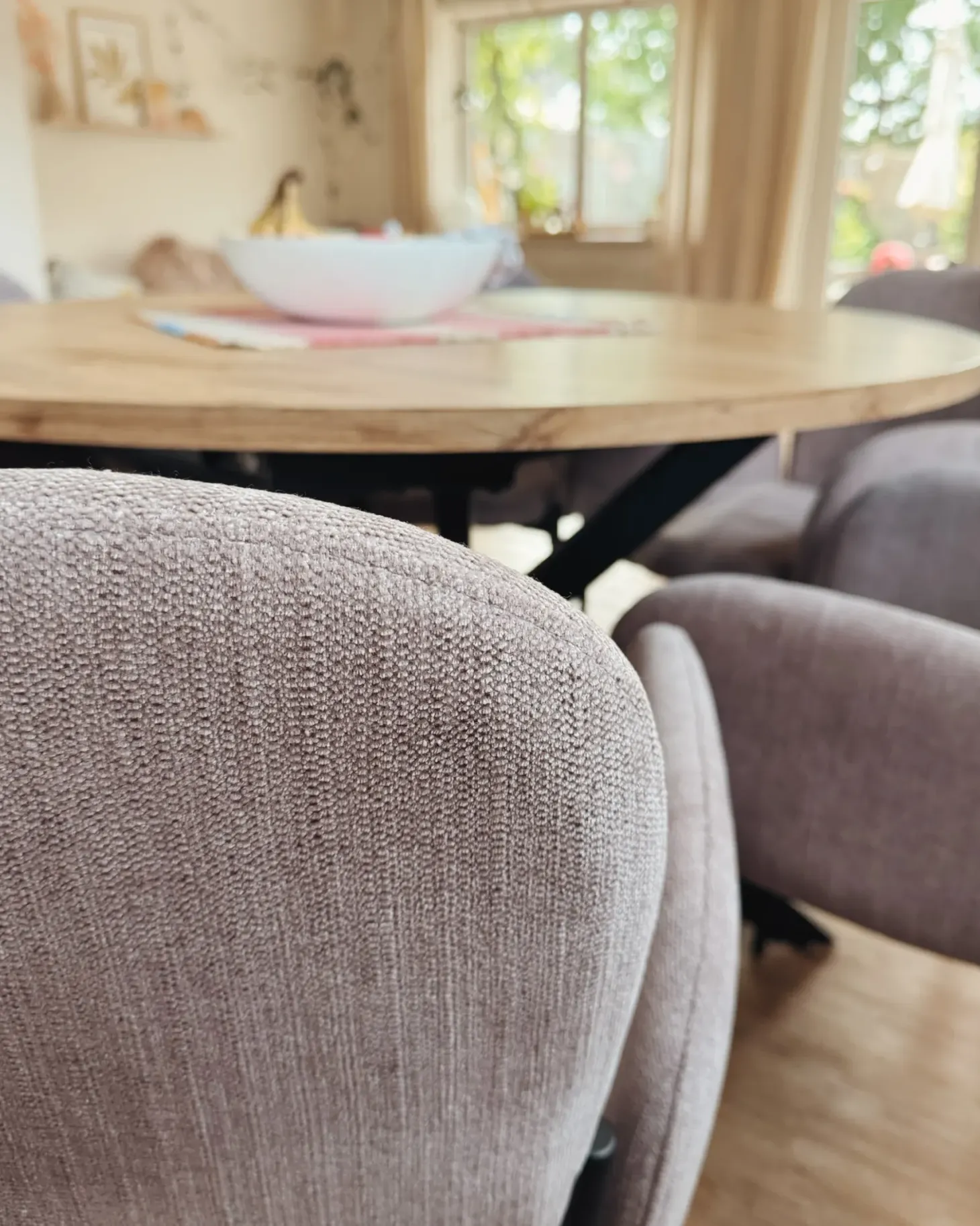 Sæt med 2 spisebordsstole ALBEE Lyserød