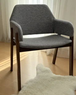 Sæt med 2 spisebordsstole ALBION Grå