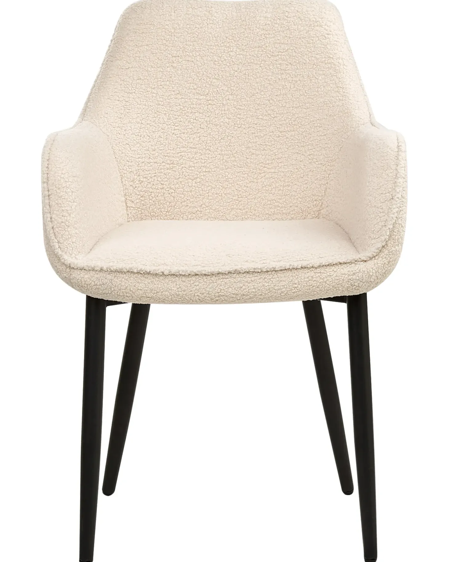 Sæt med 2 spisebordsstole ALDEN Boucle Lys Beige