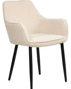 Sæt med 2 spisebordsstole ALDEN Boucle Lys Beige