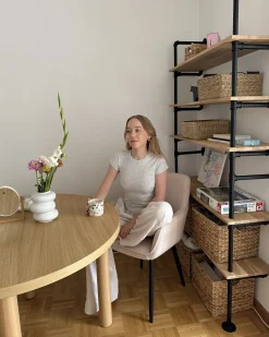 Sæt med 2 spisebordsstole ALDEN Boucle Lys Beige