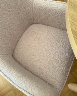 Sæt med 2 spisebordsstole ALDEN Boucle Lys Beige
