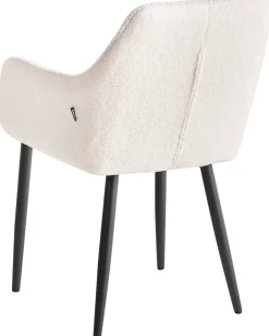 Sæt med 2 spisebordsstole ALDEN Boucle Hvid
